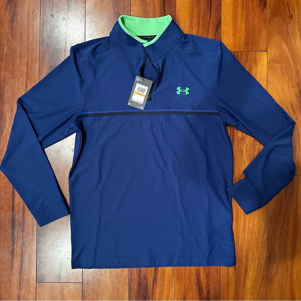 Under Armour blue quarter zip long sleeve top
#golf #gym #run #lounge #comfort